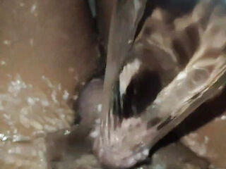 Horny Indian fag doing masterbate in douche and freeing thicky salty sperm