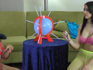 Tattooed Latina Angel and Grace head to head in Prick-Prick-Bang