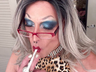 Beautiful blond Marilyn Smoking Fetish Getting prepped Tease
