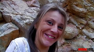 Skinny spannish milf banged stiff in the caboose at the beach