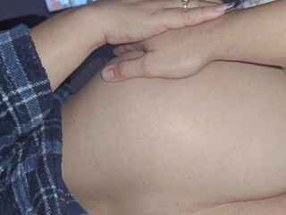 He humps her leisurely to not wake her... But she wakes up and he blows a load inside
