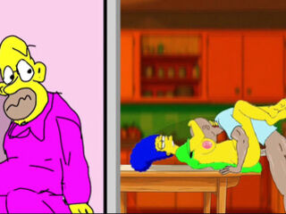 Married Housewife Gets romped On The Kitchen Table While Her Husband Stands Quietly Behind The Door And Watches