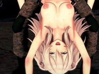 獅白ぼたん Shishiro Botan Gets plumbed And packed With Cum