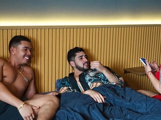 Excited latina lets her slots be packed by two restless cocks the rock-hard way