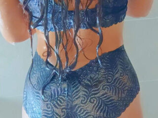Gorgeous Tanned Latina Girl's take a bathroom after pool day